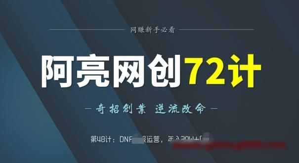 阿亮网创72计第48计：DNF si服运营，年入30W+-第2资源网