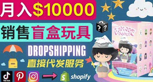 Dropshipping+Shopify推广玩具盲盒赚钱：每单利润率30%,月赚1万美元以上-第2资源网