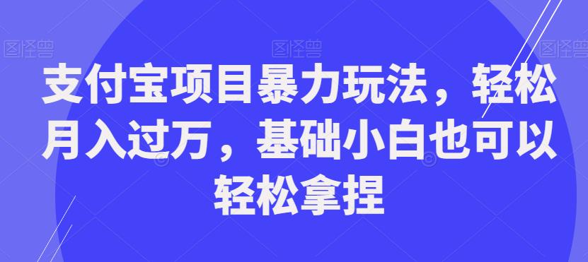 支付宝项目暴力玩法-轻松月入过万-基础小白也可以轻松拿捏【揭秘】-第2资源网