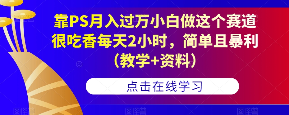 靠PS月入过万小白做这个赛道很吃香每天2小时-简单且暴利（教学+资料）-第2资源网