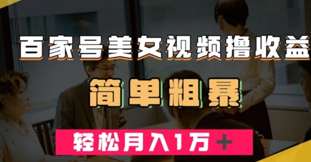 百家号美女视频撸收益-几分钟一条视频-轻松月入万元【揭秘】-第2资源网