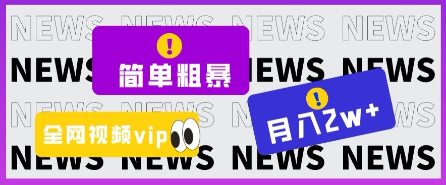 零成本高回报！揭秘全网视频VIP掘金项目-月入2万+-第2资源网