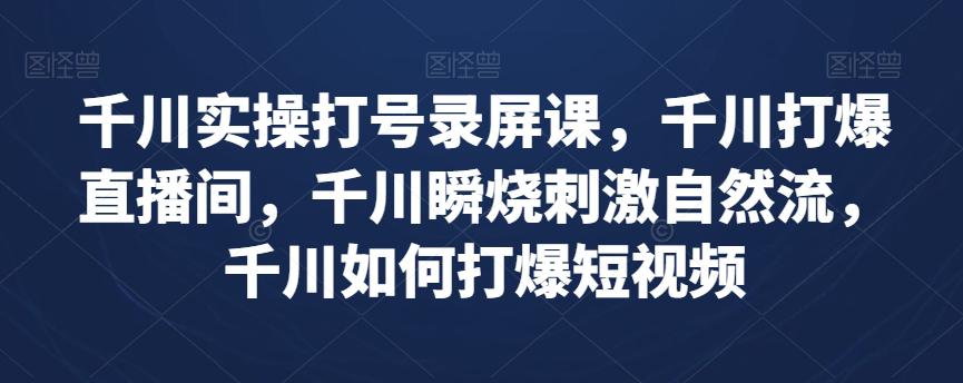 千川实操课程：打爆直播间与短视频流量（实战案例详解）-第2资源网