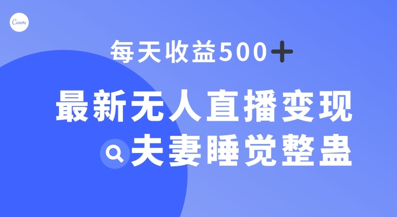 最新无人直播变现-夫妻睡觉整蛊-每天躺赚500+【揭秘】-第2资源网