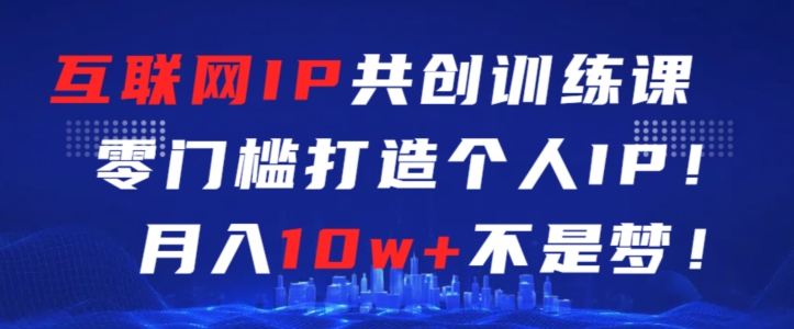 互联网IP共创训练课-零门槛零基础打造个人IP-月入10W+不是梦【揭秘】-第2资源网