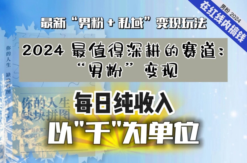 【私域流量最值钱】把“男粉”流量打到手-你便有无数种方法可以轻松变现-每日纯收入以“千”为单位-第2资源网