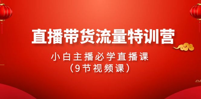 24年直播带货流量特训课-新手小白主播必学直播课（9节视频课）-第2资源网