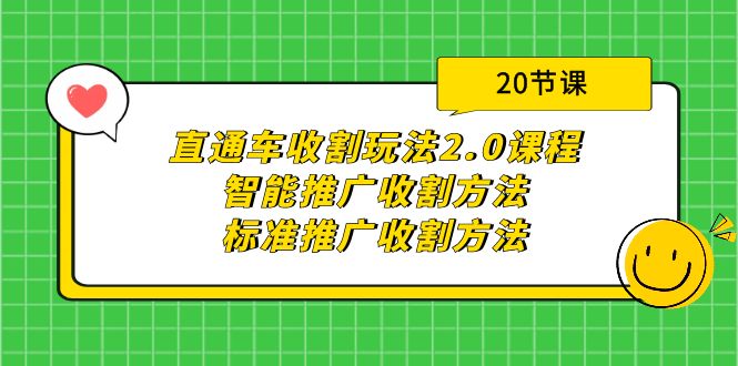 直通车收割玩法2.0课程：智能推广收割方法+标准推广收割方法（20节课）-第2资源网