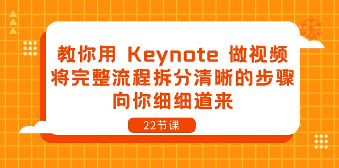 教你用 Keynote 做视频-将完整流程拆分清晰的步骤-向你细细道来-22节课-第2资源网