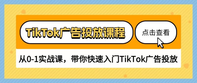 TikTok广告投放课程-从0-1实战课-带你快速入门TikTok广告投放（30节课）-第2资源网