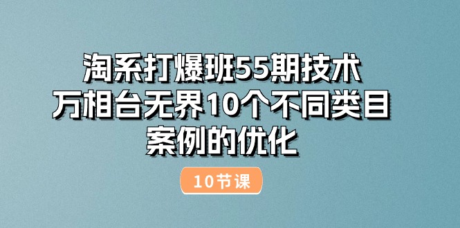 淘系打爆班55期技术：万相台无界10个不同类目案例的优化（10节）-第2资源网