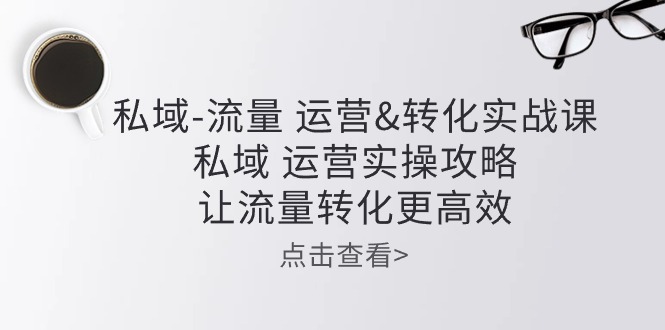 私域-流量 运营转化实操课：私域 运营实操攻略 让流量转化更高效-第2资源网