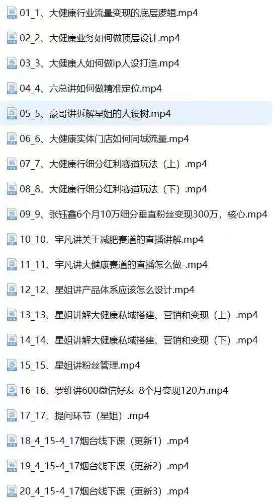 大健康 流量 变现2.0：拓高变现 流量-成高客单-低粉高变现-只讲落地实战-第2资源网