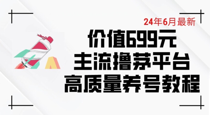 6月最新价值699的主流撸茅台平台精品养号下车攻略【揭秘】-第2资源网