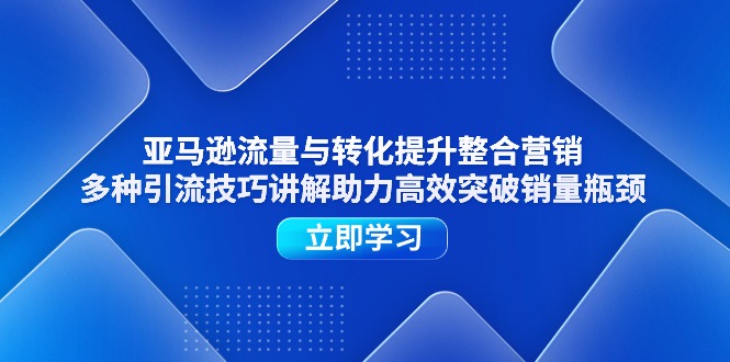 亚马逊流量与转化提升整合营销-多种引流技巧讲解助力高效突破销量瓶颈-第2资源网