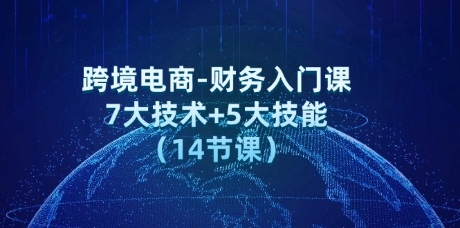 跨境电商-财务入门课：7大技术+5大技能（14节课）-第2资源网