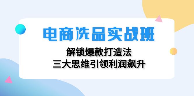 电商选品实战班：解锁爆款打造法-三大思维引领利润飙升-第2资源网