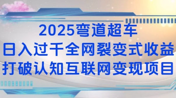 2025弯道超车日入过K全网裂变式收益打破认知互联网变现项目【揭秘】-第2资源网